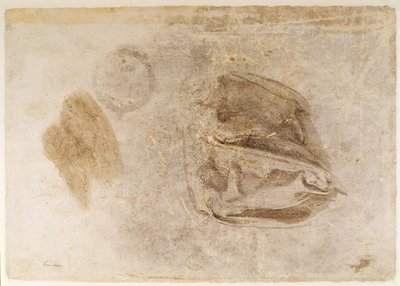 Studie für die Gewänder der Erythräischen Sibylle von Michelangelo Buonarroti